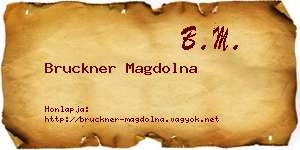 Bruckner Magdolna névjegykártya